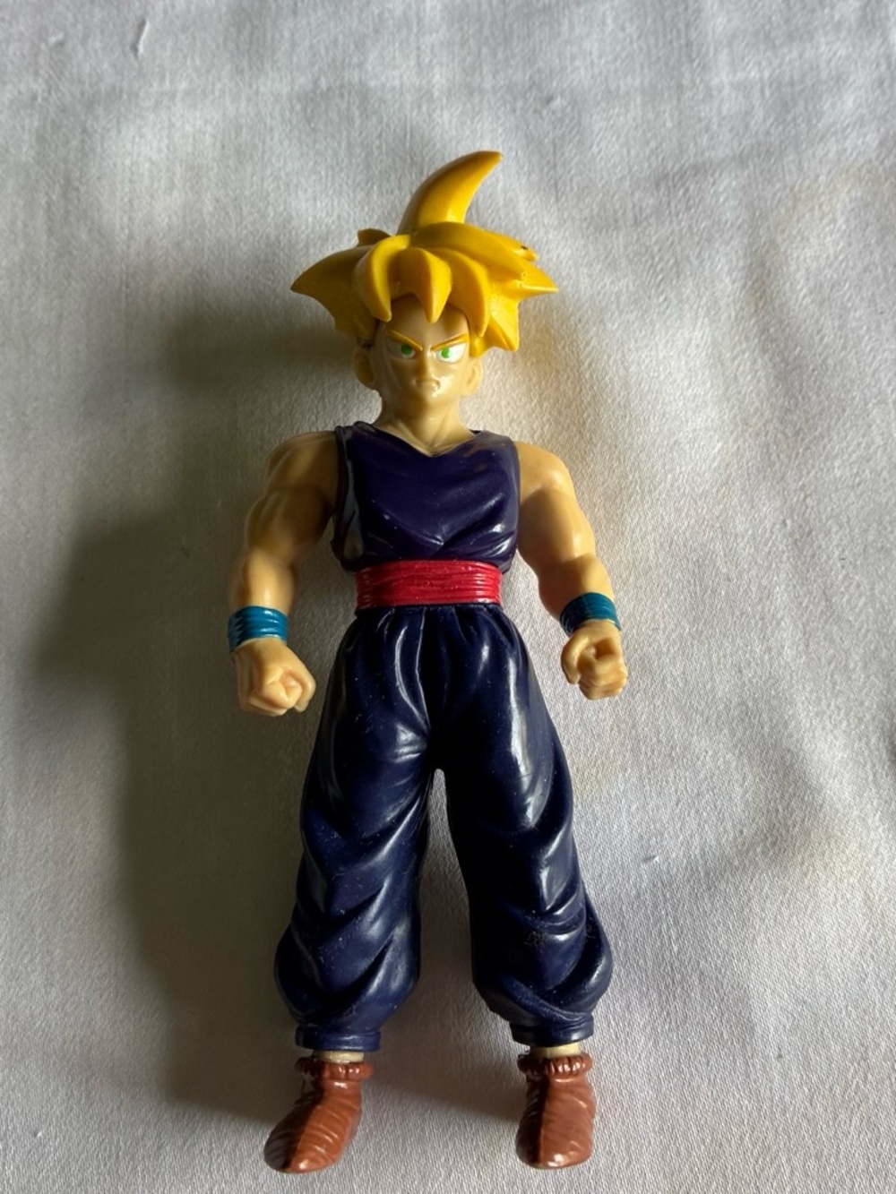 Dragon Ball Z Yellow Hair Action Figure in Navy Outfit - Kids Toy